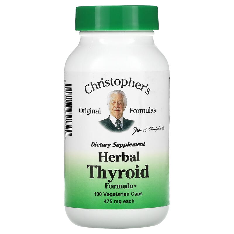 Christopher's Original Formulas Herbal Thyroid Formula 475 mg 100 Vegetarian Caps 84783891390