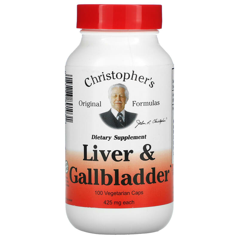 Christopher's Original Formulas Liver & Gallbladder 425 mg 100 Vegetarian Caps 84783891031