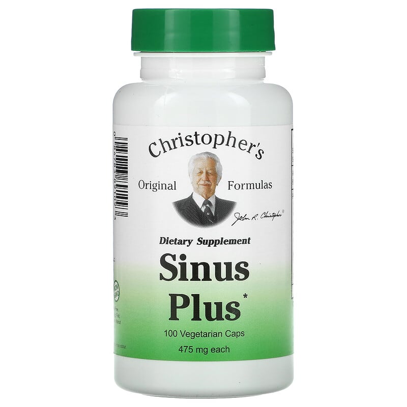 Christopher's Original Formulas Sinus Plus 475 mg 100 Vegetarian Caps 84783891093