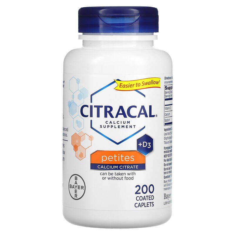 Citracal Calcium Supplement +D3 Petites 200 Coated Caplets 16500535034