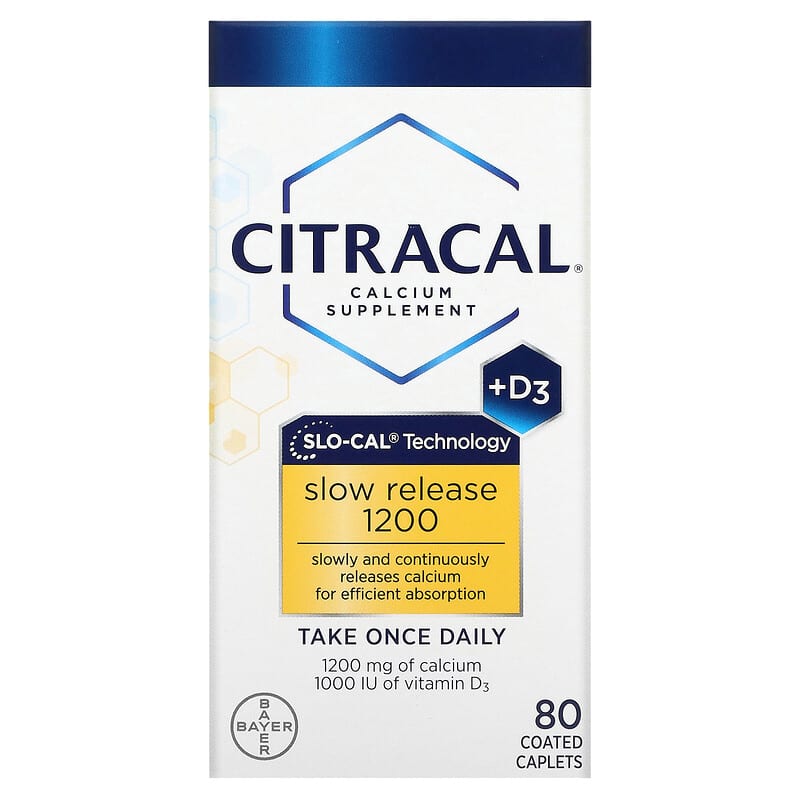 Citracal Calcium Supplement Slow Release 1200 + D3 80 Coated Tablets 16500540991