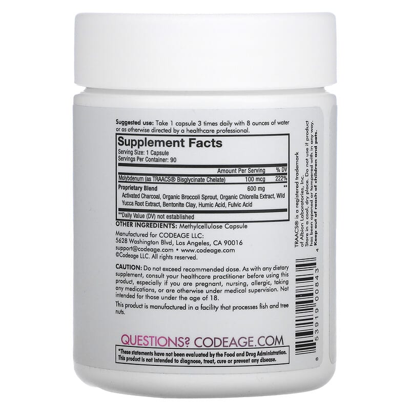 Codeage, Binder +, Full Spectrum, Vegan, Plant-Based, 90 Capsules 853919008434