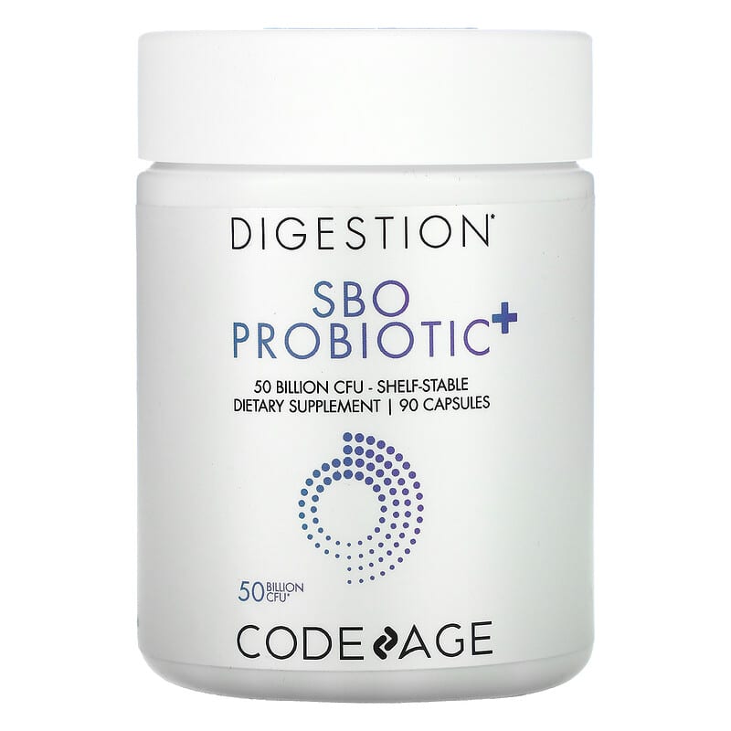 Codeage Digestion SBO Probiotic+ Shelf-Stable 50 Billion CFU 90 Capsules 853919008205