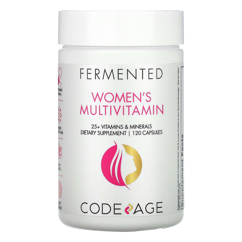 Codeage Fermented Women's Multivitamin 25+ Vitamins Minerals 120 Capsules 853919008311