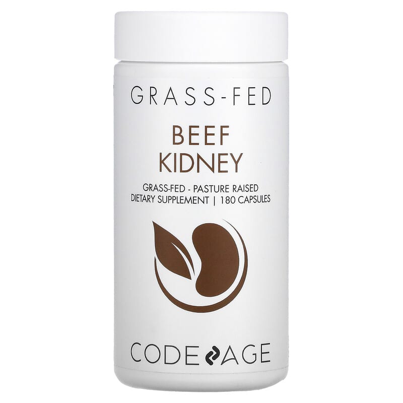 Codeage Grass-Fed Beef Kidney Pasture Raised 180 Capsules 853919008083