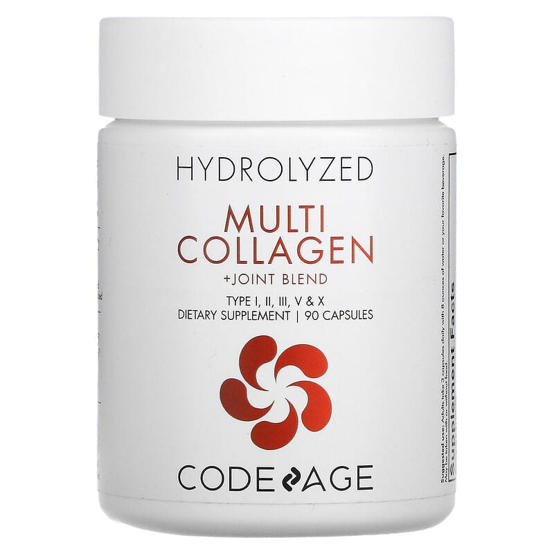 Codeage Hydrolyzed Multi Collagen Protein + Joint Blend Type I II III V X 90 Capsules 853919008908