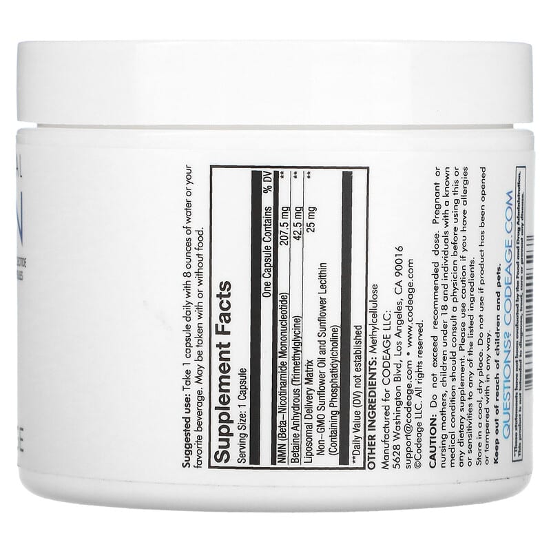 Codeage, Liposomal NMN, 30 Capsules 850026121827