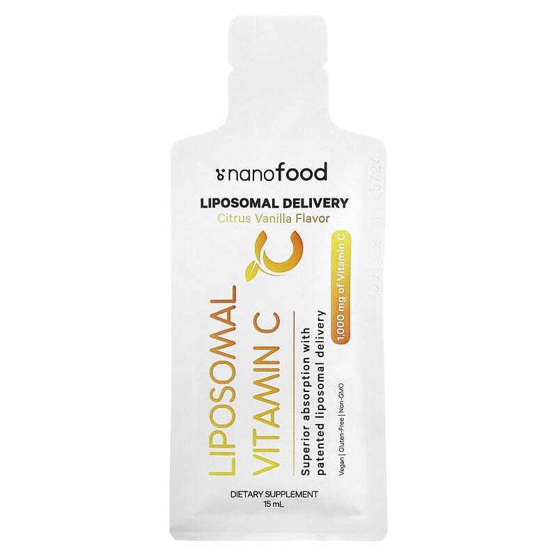 Codeage, Liposomal Vitamin C, Citrus Vanilla, 1,000 mg, 32 Pouches, 0.5 fl oz (15 ml) each 850043333302