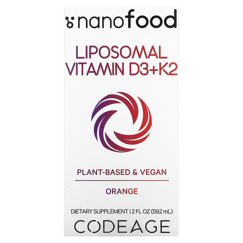 Codeage Liposomal Vitamin D3+K2 Orange 2 fl oz (59.2 ml) 850043333425