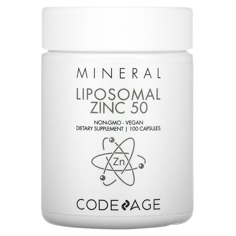 Codeage Liposomal Zinc 50 Non-GMO Vegan 100 Capsules 850026121292