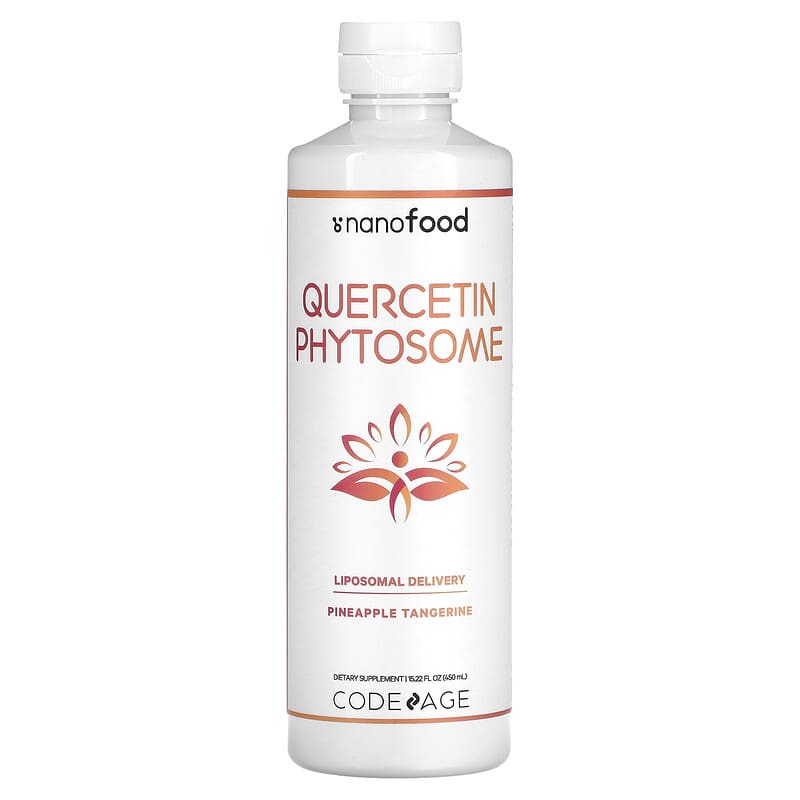 Codeage Quercetin Phytosome Pineapple Tangerine 15.22 fl oz (450 ml) 850026121513
