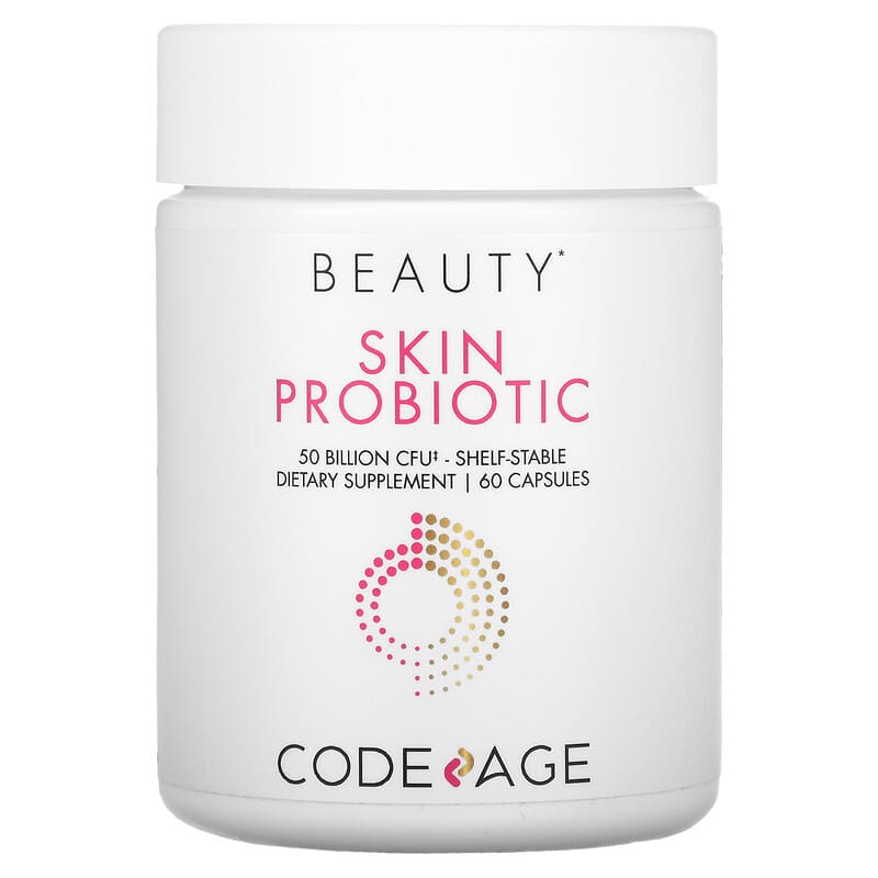 Codeage Skin Probiotic Shelf-Stable 50 Billion CFU 60 Capsules 853919008403