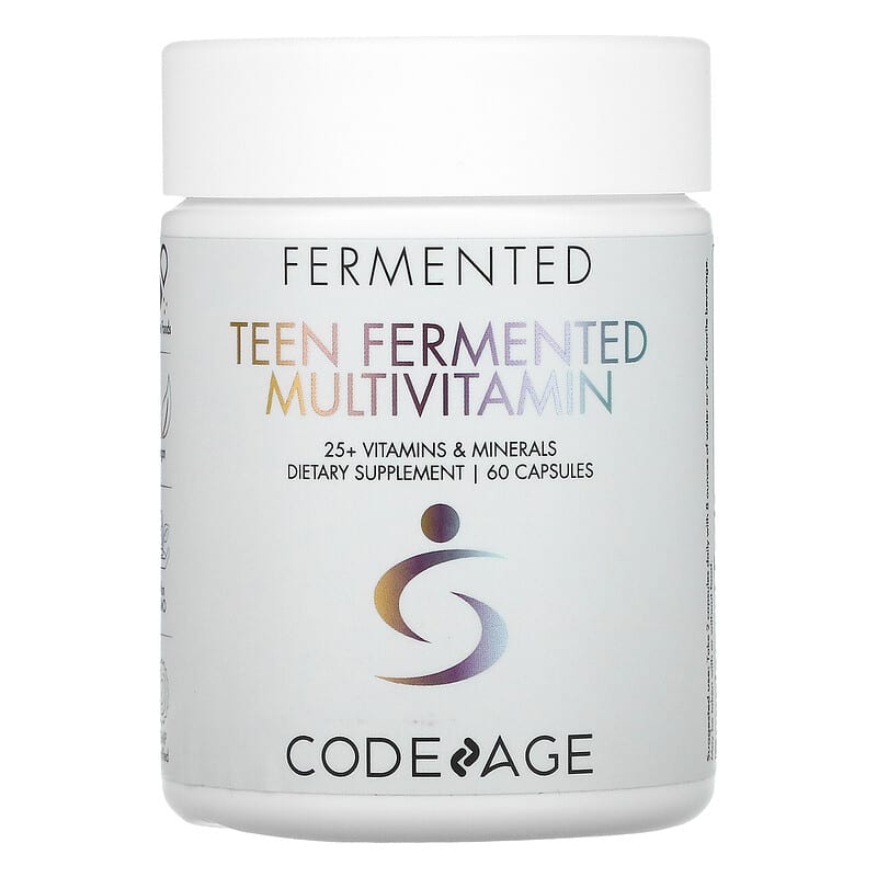 Codeage Teen Fermented Multivitamin 25 + Vitamins Minerals 60 Capsules 853919008526