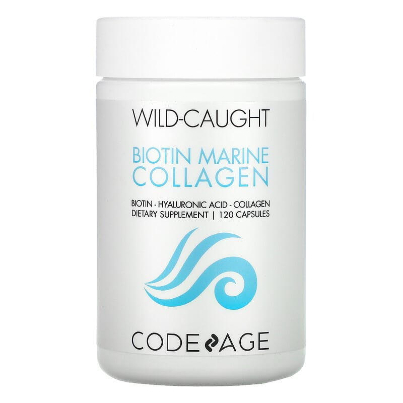 Codeage Wild Caught Biotin Marine Collagen Hyaluronic Acid 120 Capsules 853919008571
