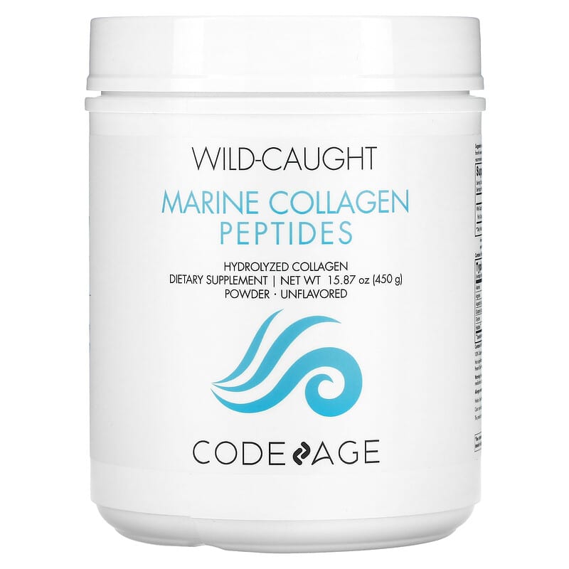 Codeage Wild-Caught Marine Collagen Peptides Hydrolyzed Collagen Unflavored 15.87 oz (450 g) 860507000404