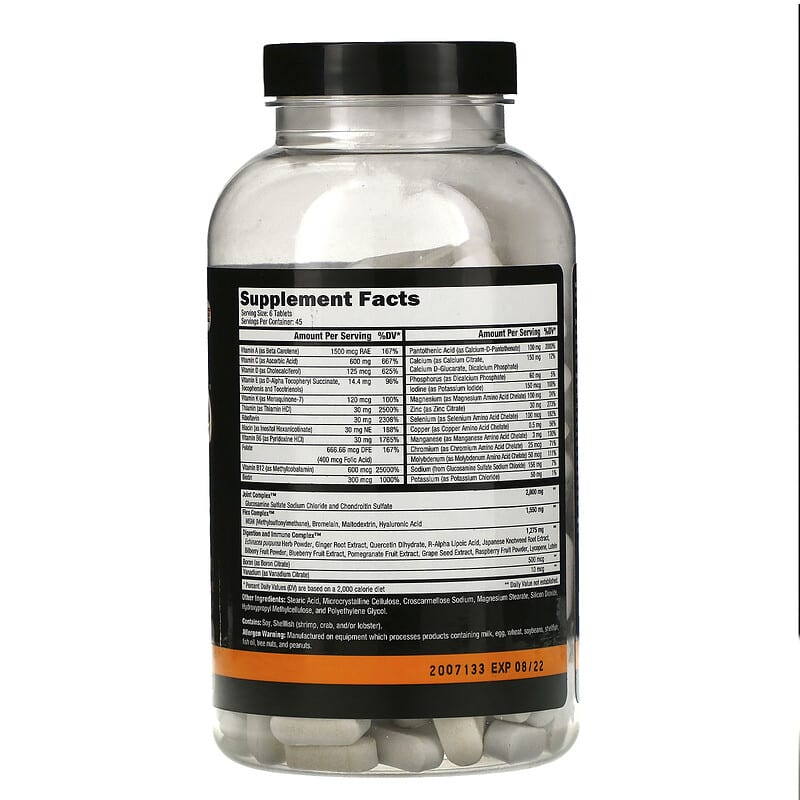 Controlled Labs, Orange Triad, Multi-Vitamin, Joint, Digestion & Immune Formula, 270 Tablets 895328001408
