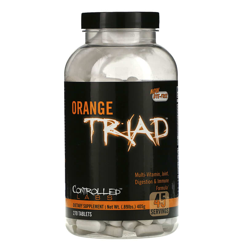 Controlled Labs Orange Triad Multi-Vitamin Joint Digestion & Immune Formula 270 Tablets 895328001408