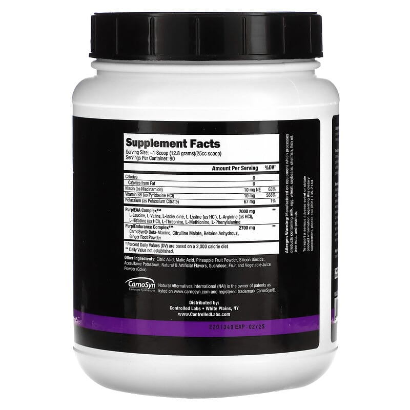 Controlled Labs, Purple Wraath, Juicy Grape, 2.54 lbs (1,152 g) 895328001323