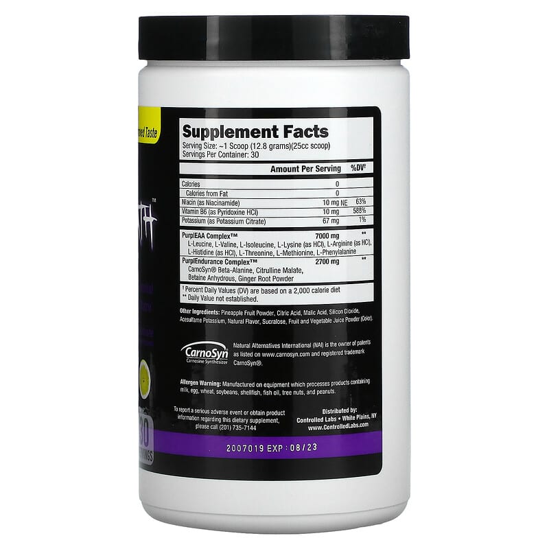 Controlled Labs, Purple Wraath, Purple Lemonade, 13.5 oz (384 g) 856422005969
