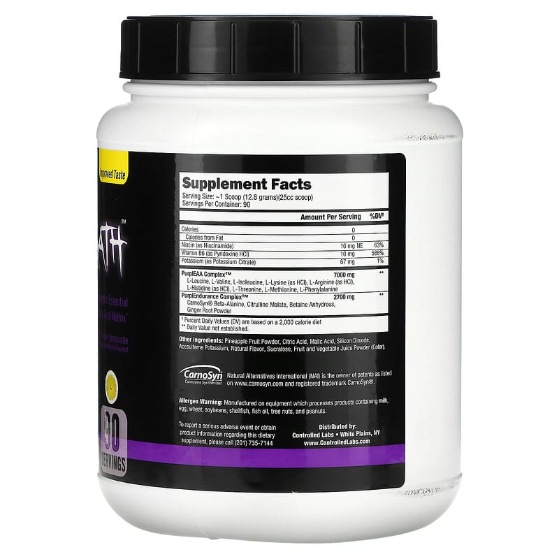 Controlled Labs, Purple Wraath, Purple Lemonade, 2.54 lbs (1152 g) 895328001484