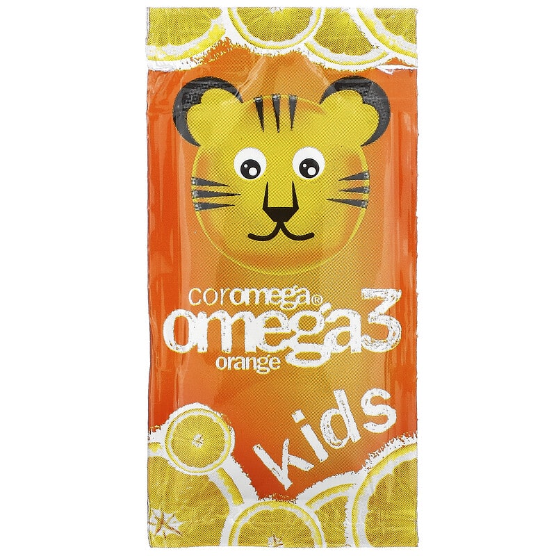 Coromega, Kids, Omega-3, Tropical Orange + Vitamin D, 30 Single Serving Packets, (2.5 g) 689269452425
