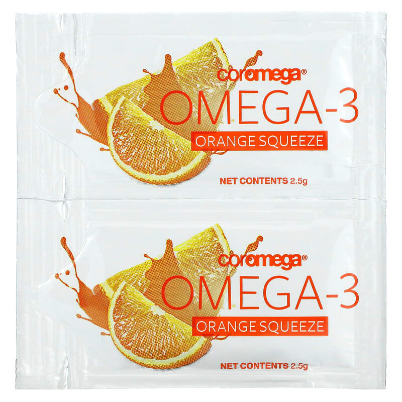 Coromega, Omega-3, Orange Squeeze, 120 Packets, (2.5 g) Each 689269451091