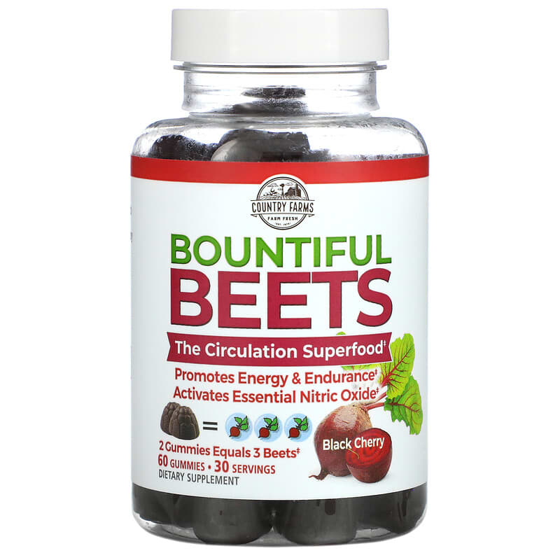 Country Farms Bountiful Beets Gummies Black Cherry 60 Gummies 35046115500