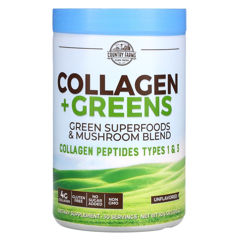 Country Farms Collagen + Greens Unflavored 10.6 oz (300 g) 35046100926