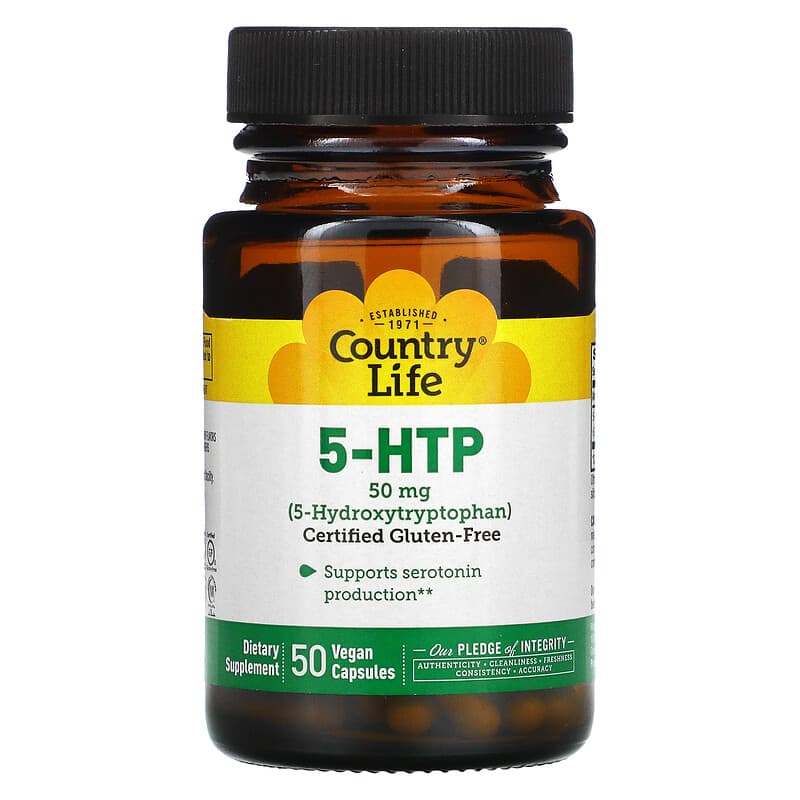 Country Life 5-HTP 50 mg 50 Vegan Capsules 15794016502