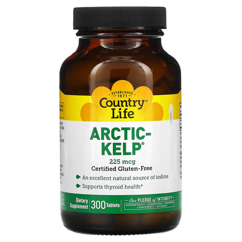Country Life Arctic-Kelp 225 mcg 300 Tablets 15794041351