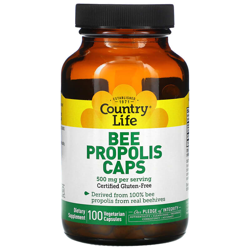 Country Life Bee Propolis Caps 250 mg 100 Vegetarian Capsules 15794031314