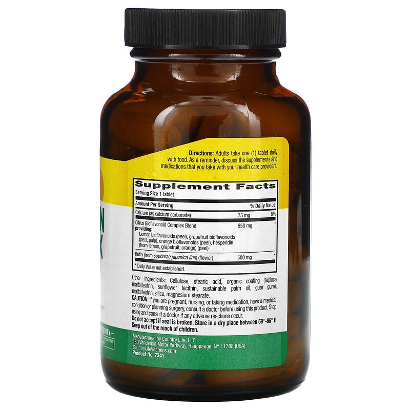 Country Life, Bio-Rutin Complex, 90 Tablets 15794073413