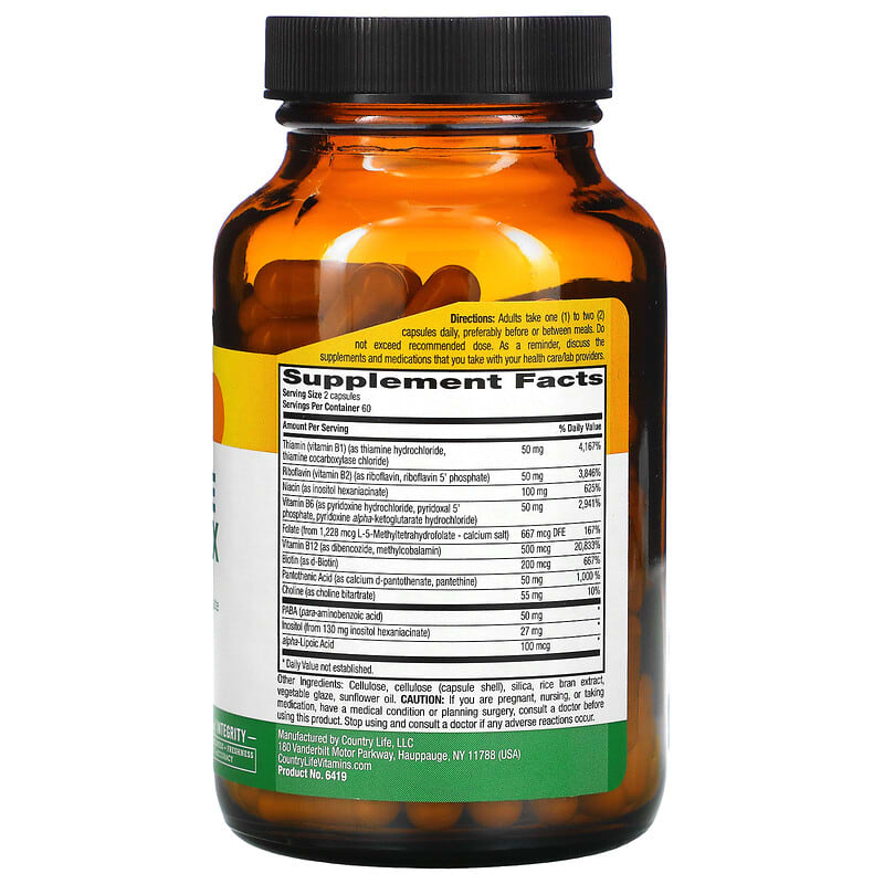 Country Life, Coenzyme B-Complex, 120 Vegan Capsules 15794064190