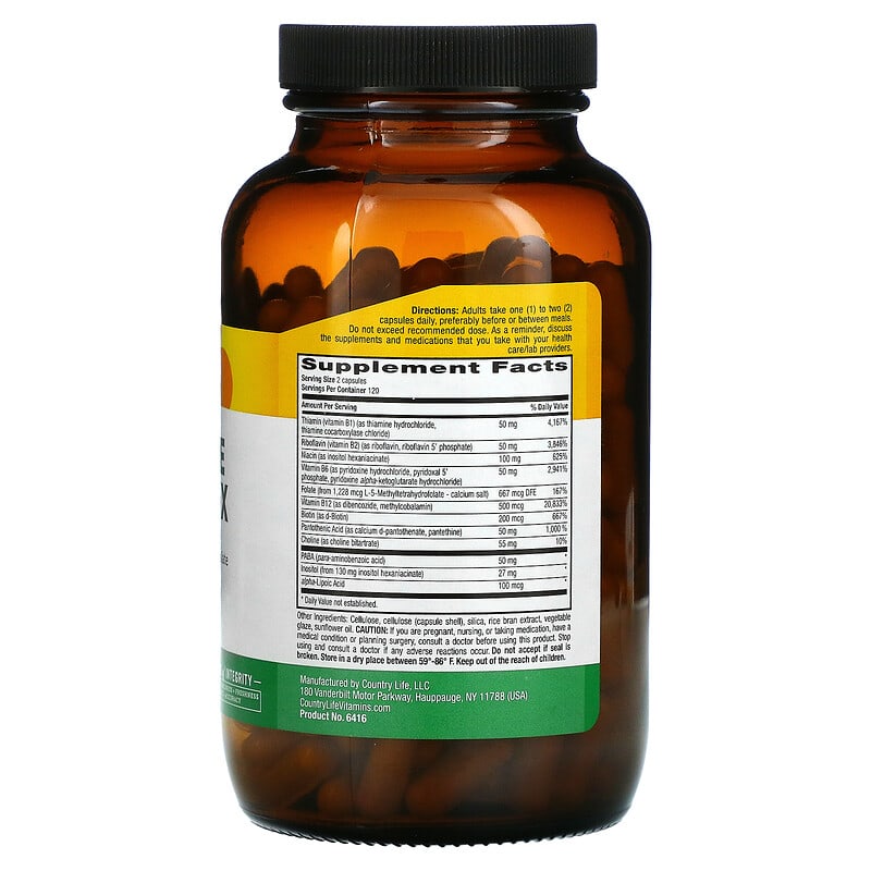 Country Life, Coenzyme B-Complex, 240 Vegan Capsules 15794064169