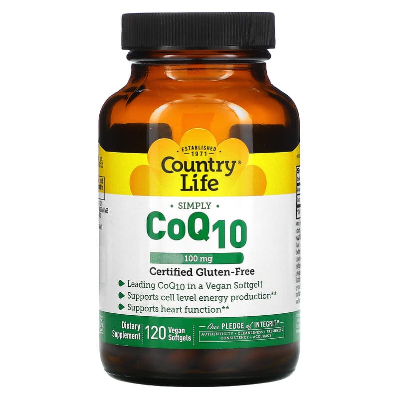 Country Life CoQ10 100 mg 120 Vegan Softgels 15794035190