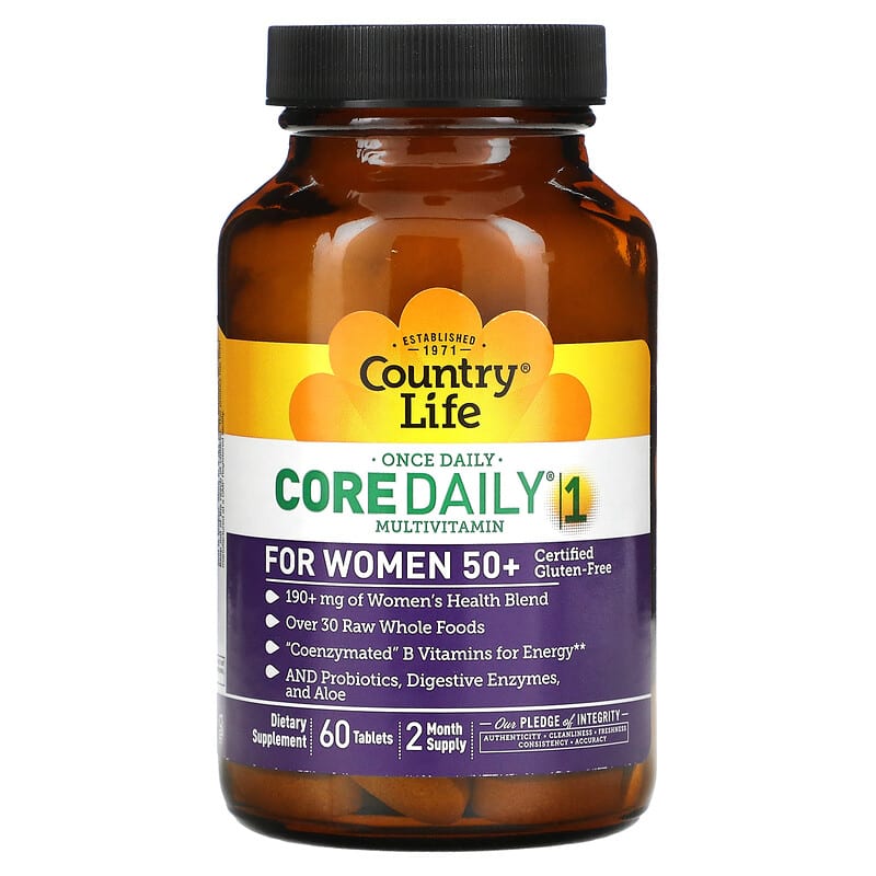 Country Life, Core Daily-1 Multivitamin for Women 50+, 60 Tablets 15794081968