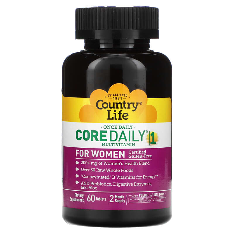 Country Life Core Daily-1 Multivitamin for Women 60 Tablets 15794081920