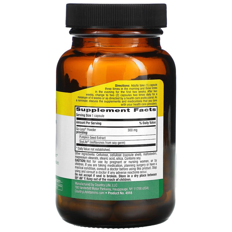 Country Life, Go Less, Supports Bladder Health, for Men & Women, 60 Vegan Capsules 15794049180