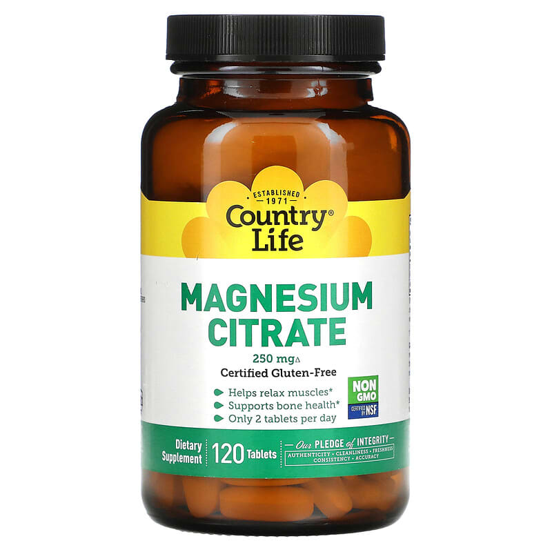 Country Life Magnesium Citrate 125 mg 120 Tablets 15794026877