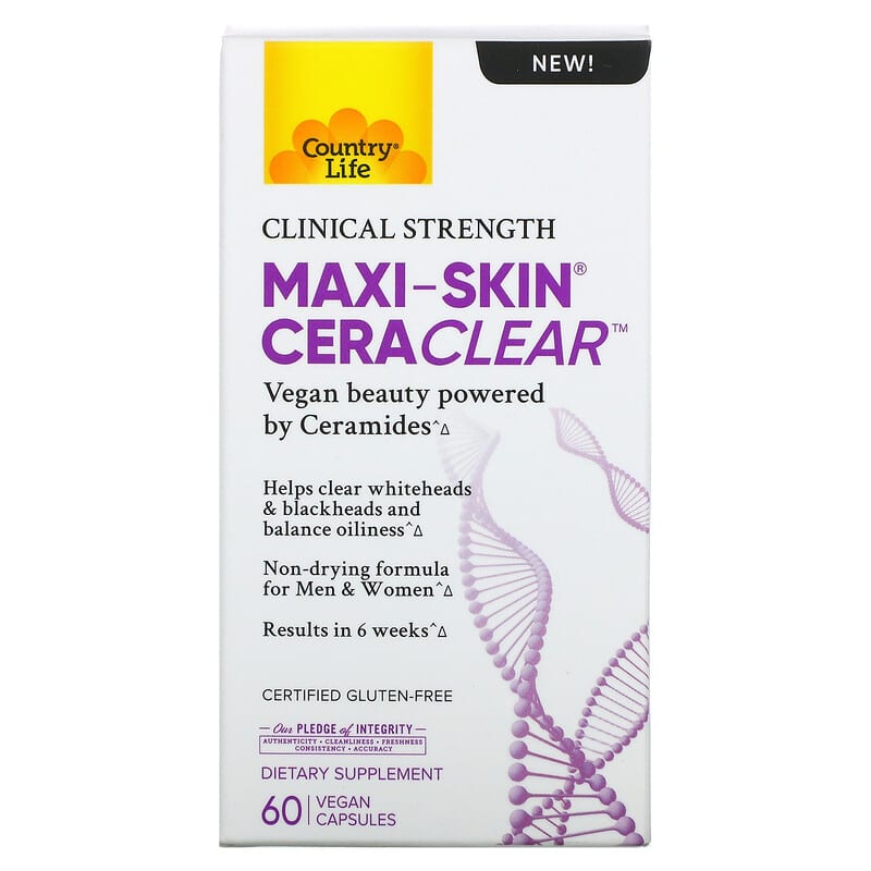Country Life Maxi-Skin Cera Clear 60 Vegan Capsules 15794050872
