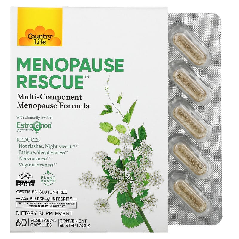 Country Life Menopause Rescue 60 Vegetarian Capsules 15794050940