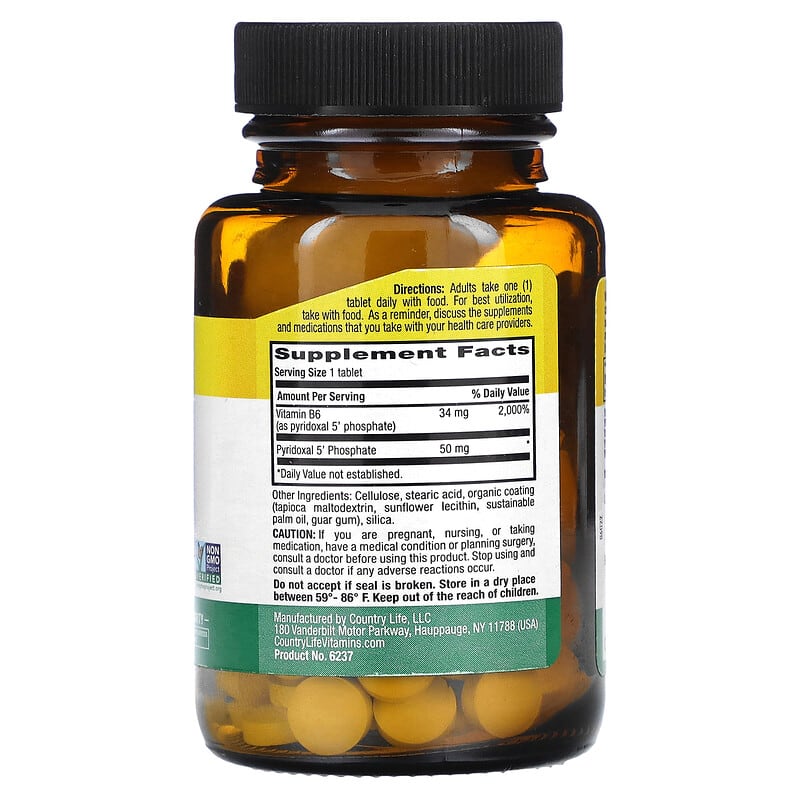 Country Life, P-5-P, 50 mg, 100 Tablets 15794062370