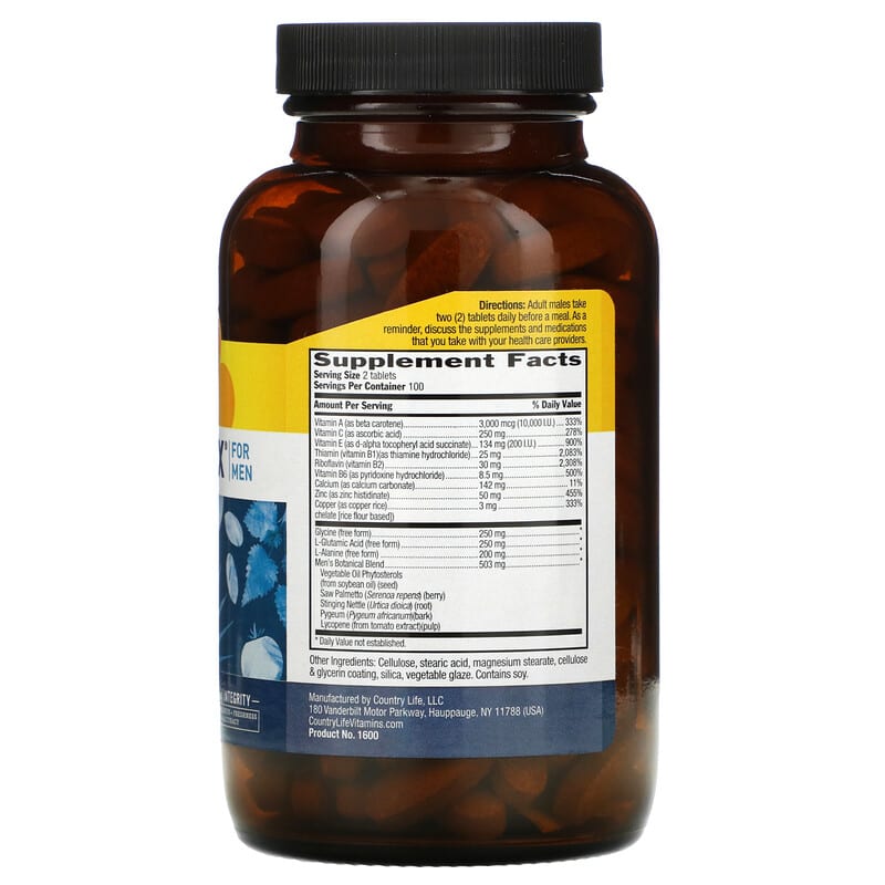 Country Life, Prosta Max for Men, 200 Tablets 15794016007