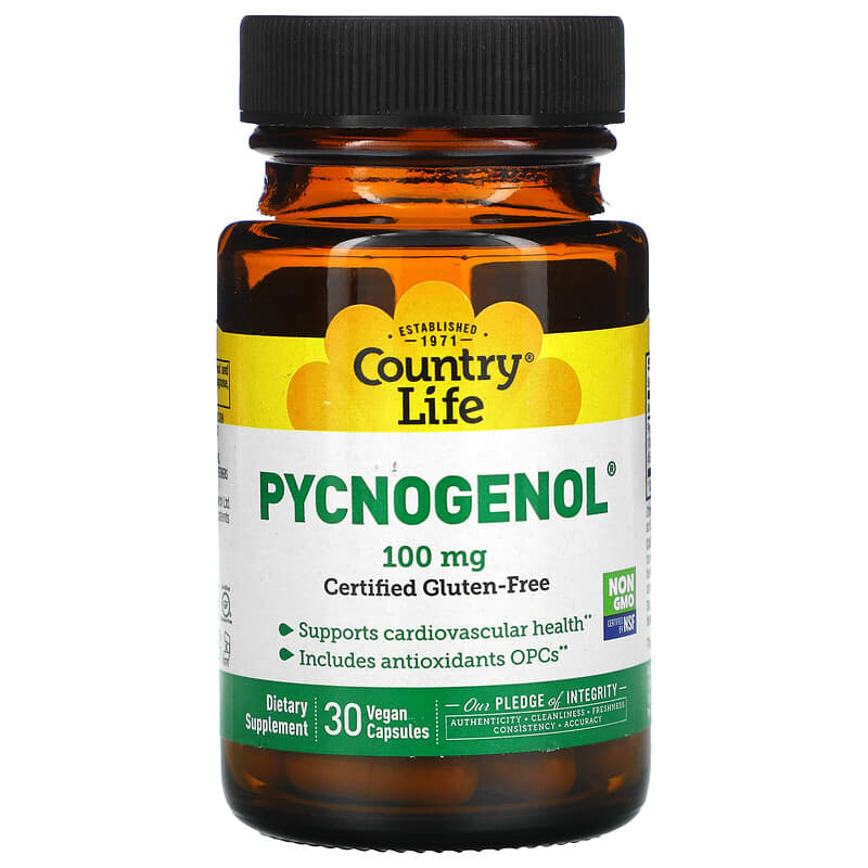 Country Life Pycnogenol 100 mg 30 Vegan Capsules 15794016977
