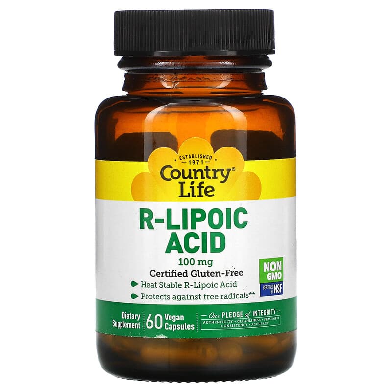 Country Life R-Lipoic Acid 100 mg 60 Vegan Capsules 15794016533