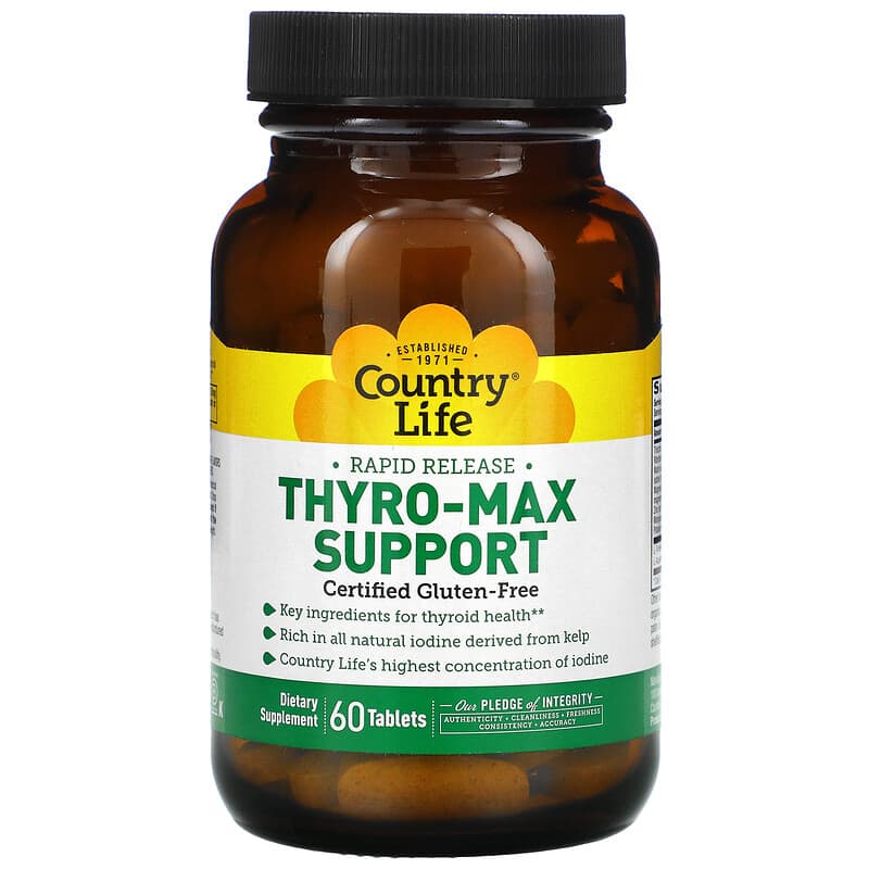 Country Life Rapid Release Thyro-Max Support 60 Tablets 15794015956