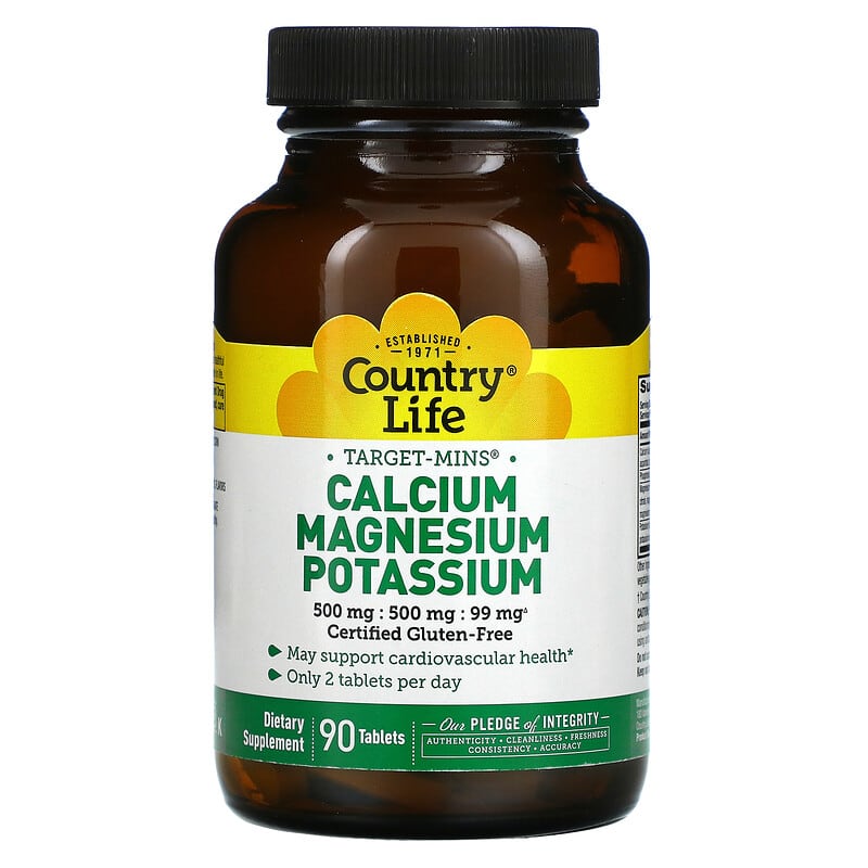 Country Life Target-Mins Calcium Magnesium Potassium 90 Tablet 15794024859
