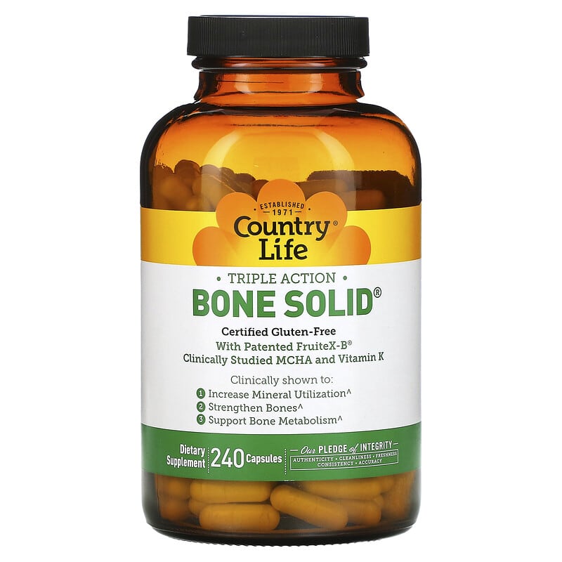 Country Life, Triple Action Bone Solid, 240 Capsules 15794050445