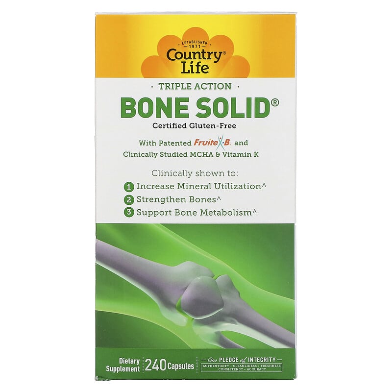 Country Life Triple Action Bone Solid 240 Capsules 15794050445