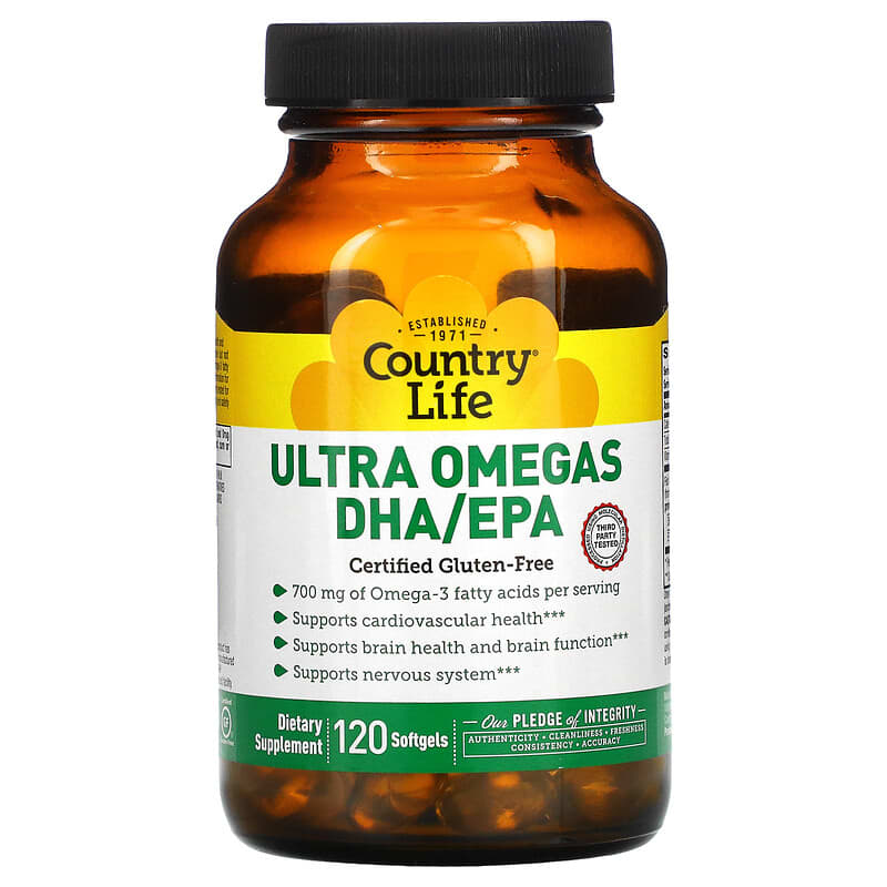 Country Life Ultra Omegas DHA/EPA 120 Softgels 15794045168